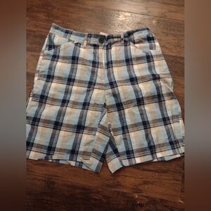 White Stag Blue and Striped With Other Colors Bermuda Shorts Size 8.